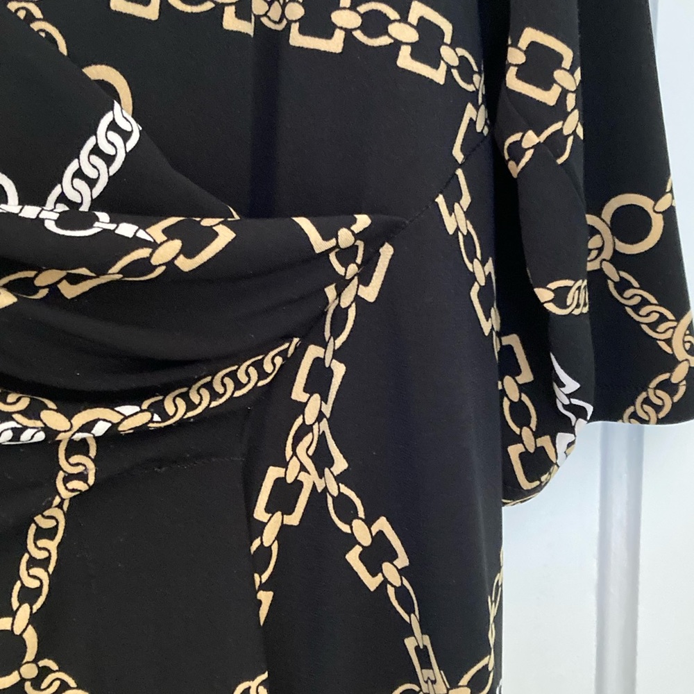 Chico’s Chain Print Wrap Dress - Picture 5 of 8
